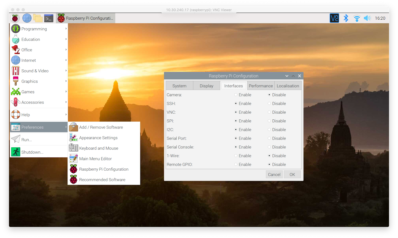 Configuratción interfaces de Raspbian